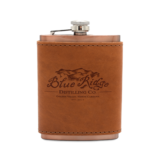 Blue Ridge Distilling Leather Wrapped Flask