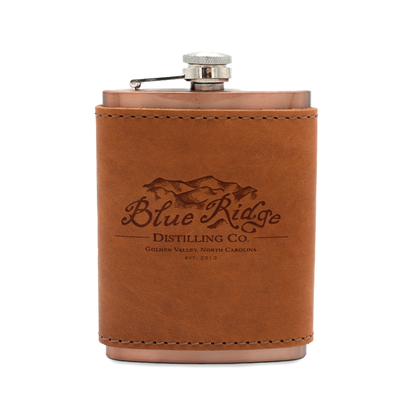 Blue Ridge Distilling Leather Wrapped Flask