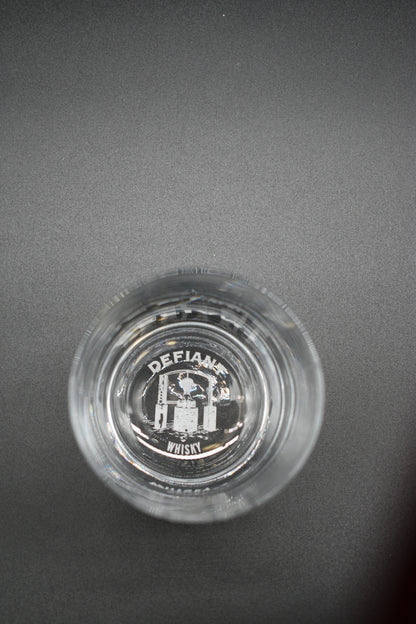Defiant Etched Rocks Glass