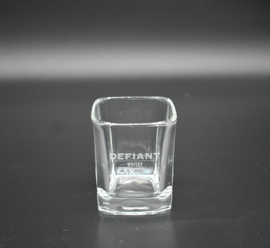 Defrots Glass Defiant Etched Rocks Glass – Blue Ridge Distilling Co
